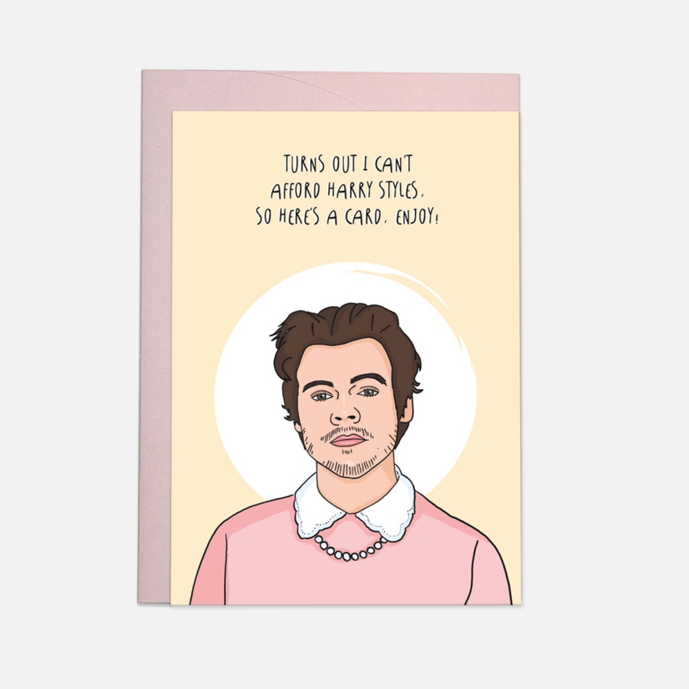 Kaart Blanche Dubbele Wenskaart - Turns Out I Can't Afford Harry Styles Kaart Blanche Dubbele Wenskaart - Turns Out I Can't Afford Harry Styles