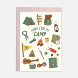 Kaart Blanche Dubbele Wenskaart - Have Fun At Camp Kaart Blanche Dubbele Wenskaart - Have Fun At Camp