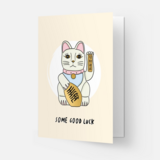 Kaart Blanche Dubbele Wenskaart - Some Good Luck Kaart Blanche Dubbele Wenskaart - Some Good Luck