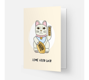 Kaart Blanche Dubbele Wenskaart - Some Good Luck