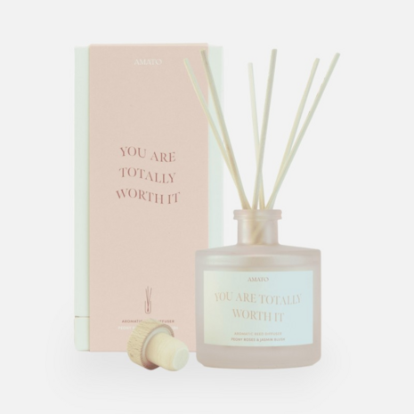 Geurstokjes 'you are totally worth it'