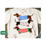 DTF - Three Dachshunds DTF - Three Dachshunds