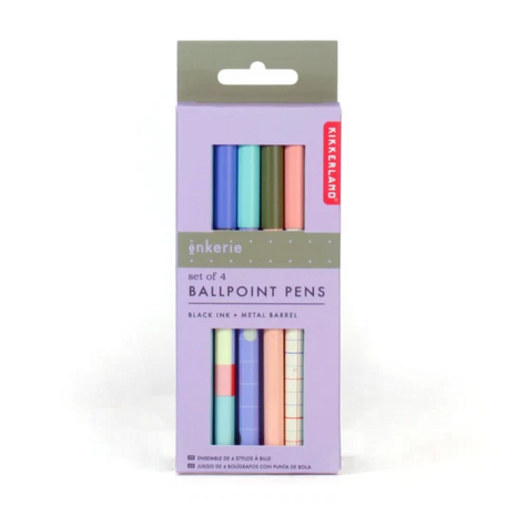 Kikkerland Set van 4 Balpennen Kikkerland Set van 4 Balpennen