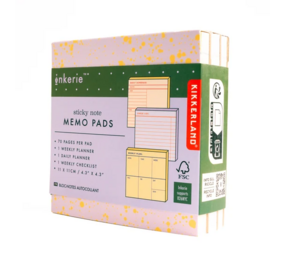 Kikkerland Inkerie Set van 3 Sticky Note Memo Pads Kikkerland Inkerie Set van 3 Sticky Note Memo Pads