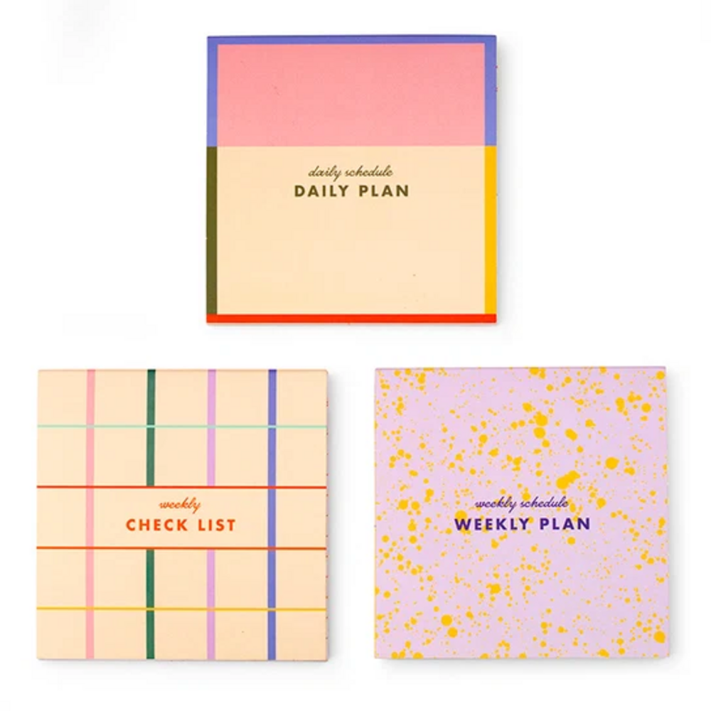 Kikkerland Inkerie Set van 3 Sticky Note Memo Pads Kikkerland Inkerie Set van 3 Sticky Note Memo Pads