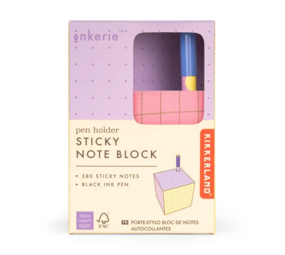 Kikkerland Inkerie Pen Holder Sticky Note Block Kikkerland Inkerie Pen Holder Sticky Note Block