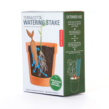 Kikkerland Terracotta Watering Stake Kikkerland Terracotta Watering Stake