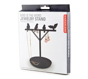 Kikkerland Bird is the Word Jewelry Stand - Zwart Kikkerland Bird is the Word Jewelry Stand - Zwart