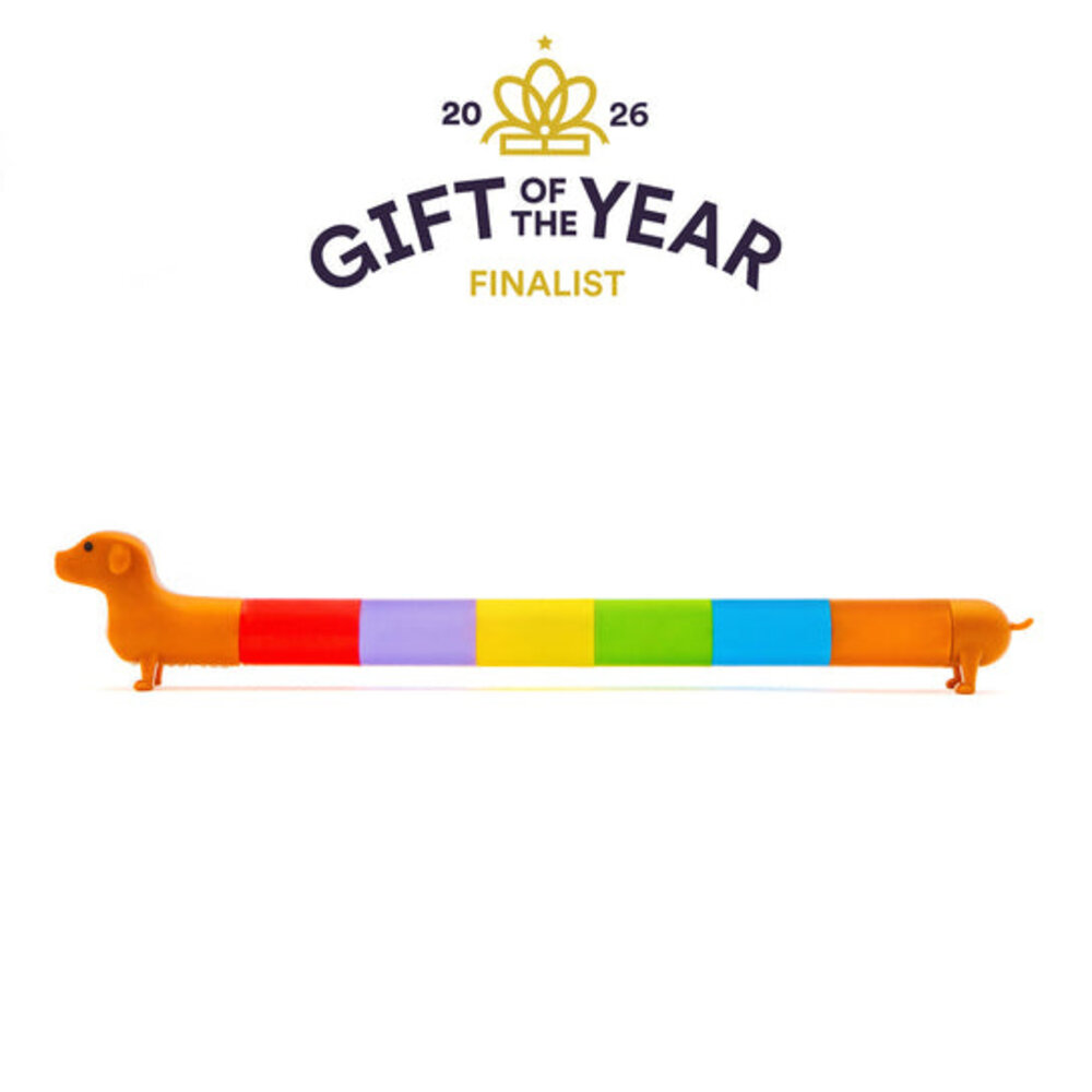 Kikkerland Rainbow Dachshund Markers - Set van 6 Kikkerland Rainbow Dachshund Markers - Set van 6