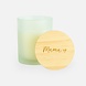 Geurkaars met houten deksel frosted wit - 'mama' Geurkaars met houten deksel frosted wit - 'mama'