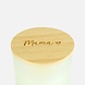 Geurkaars met houten deksel frosted wit - 'mama' Geurkaars met houten deksel frosted wit - 'mama'