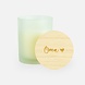 Geurkaars met houten deksel frosted wit - 'oma' Geurkaars met houten deksel frosted wit - 'oma'