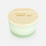 Luxe geurkaars laag frosted wit met houten deksel - 'Wil jij mijn meter zijn?' Luxe geurkaars laag frosted wit met houten deksel - 'Wil jij mijn meter zijn?'