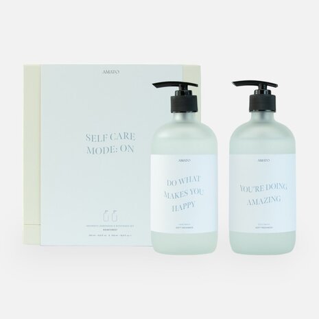 Geschenkset handwash & bodywash 'self care mode: on' Geschenkset handwash & bodywash 'self care mode: on'