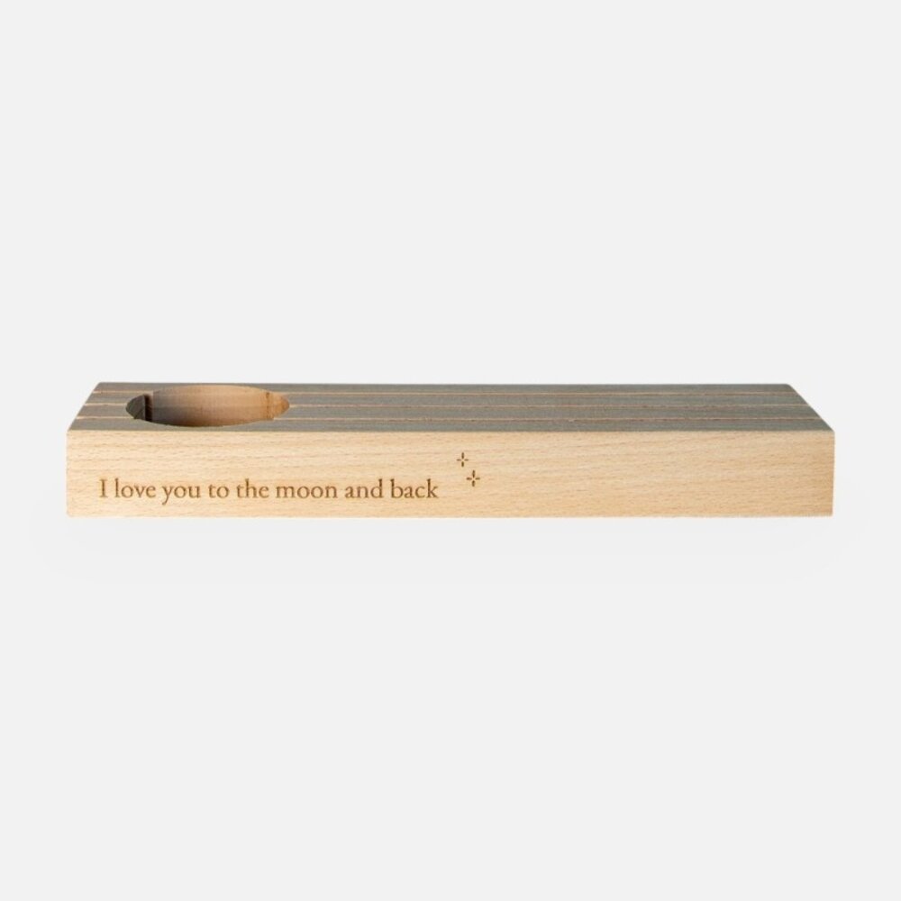 Memoryhouder hout - 'I love you to the moon and back'