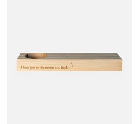 Memoryhouder hout - 'I love you to the moon and back'