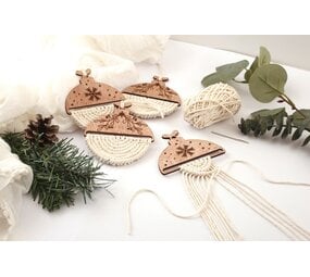 Macramé Kerstballenset Macramé Kerstballenset