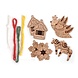 Set van 8 Houten Borduurhangers Set van 8 Houten Borduurhangers