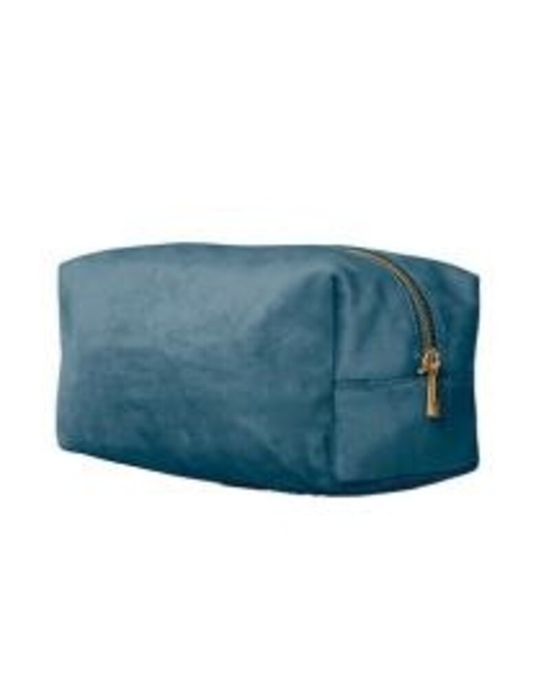 Velvet Toiletry/Accessory Case - Blue Topaz - M Velvet Toiletry/Accessory Case - Blue Topaz - M
