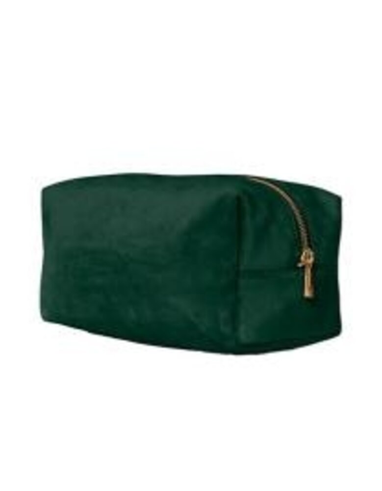 Velvet Toiletry/Accessory Case - Dark Emerald - M Velvet Toiletry/Accessory Case - Dark Emerald - M