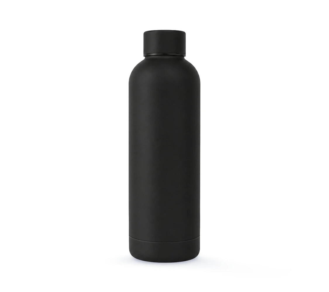RVS drinkfles 500 ml – Zwart – voor UV-print & lasergravure