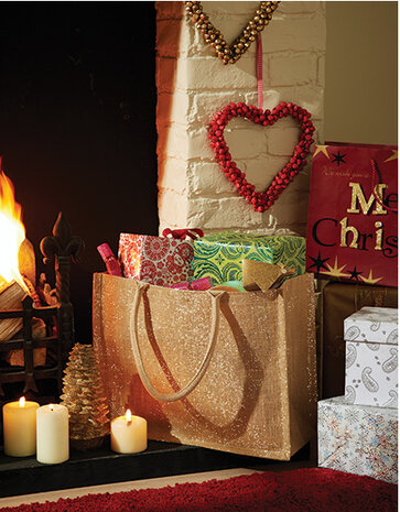 Shimmer Jute Shopper