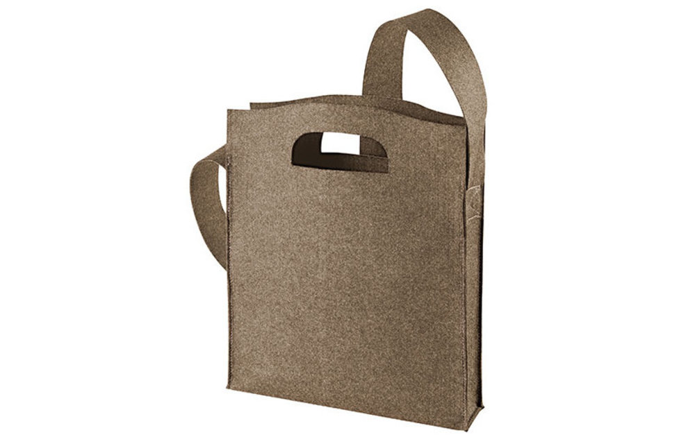 Luxe Vilt tas brown