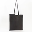 Tote bag with long handle - black -GOTS