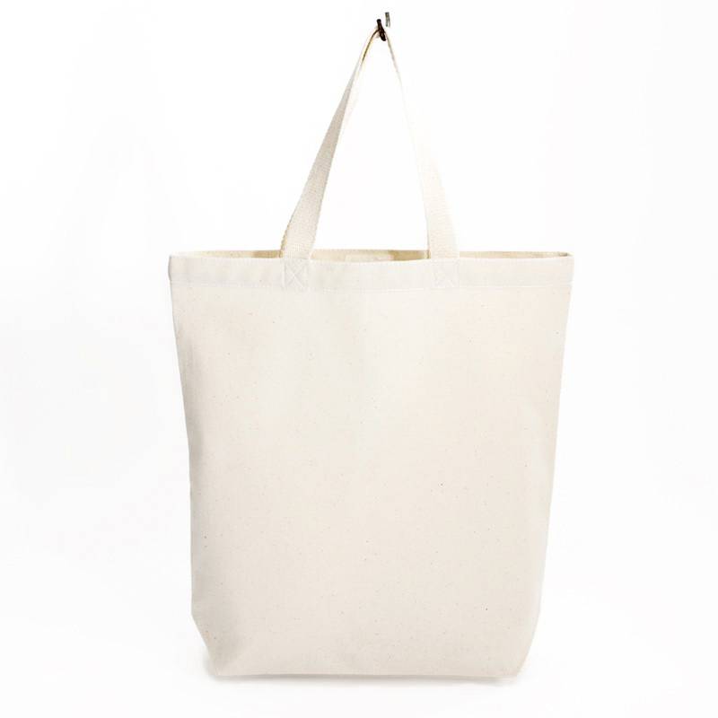 City bag  met wit contraststiksel - natural white - 38x41cm