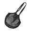 Net bag with long handles - black - GOTS