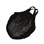 Net bag without label with short handles - black - GOTS