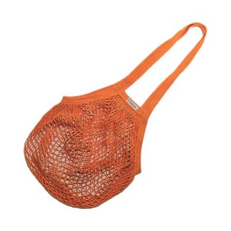 Net bag with long handles - orange - GOTS