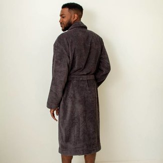 Bathrobe - anthracite - GOTS