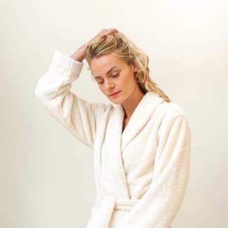 Bathrobe - natural white - GOTS