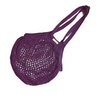Net bag with long handles - purple