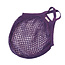 Net bag with short handles - purple
