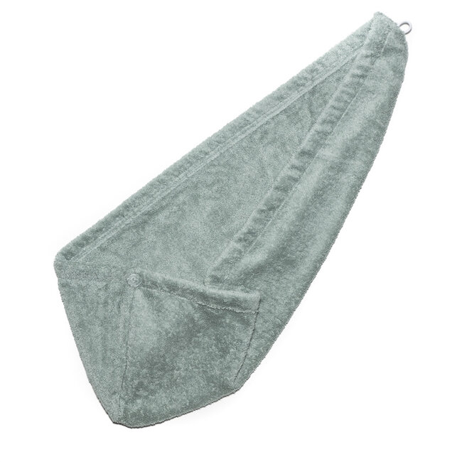 Hair towel 70x25cm - mineral green - GOTS