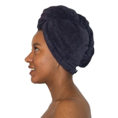 Organic cotton hair towel anthracite - Bo Weevil Organic cotton hair towel anthracite - Bo Weevil