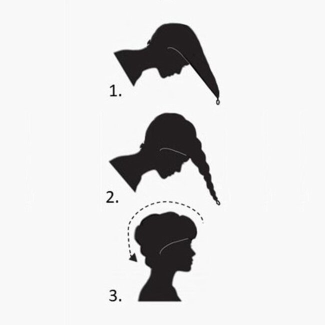 Haarhandtuch 70x25cm - Naturweiß - GOTS