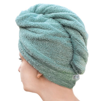 Hair towel - mineral green - GOTS