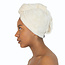 Haarhanddoek natural white
