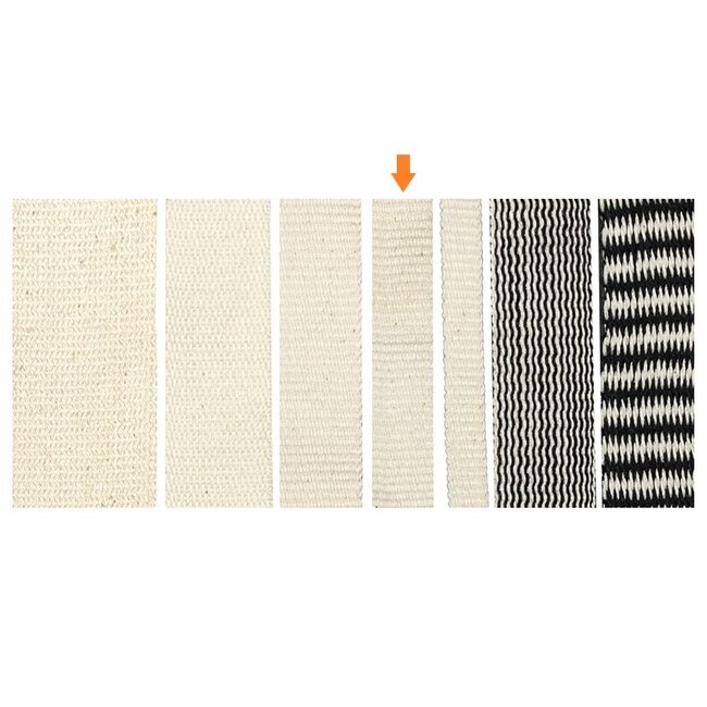 Woven tape - 15 mm made of organic cotton