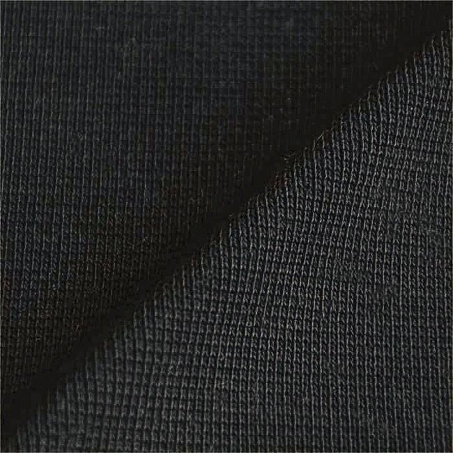 Wrist fabric 1x1 100 % cotton - black - GOTS