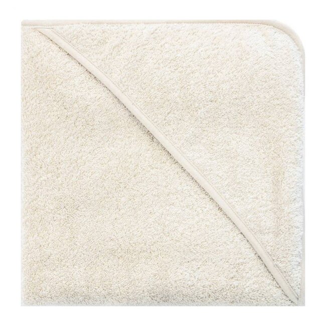 Baby towel with hood 90x90cm - natural white