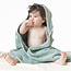 Babybadetuch mit Kapuze 90x90cm - mineralgrün