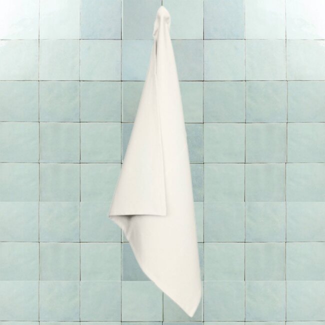 Theedoek  60x60cm - natural white - zonder label - GOTS
