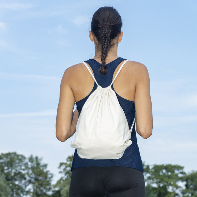 Gym-bag Rucksack - Naturweiß