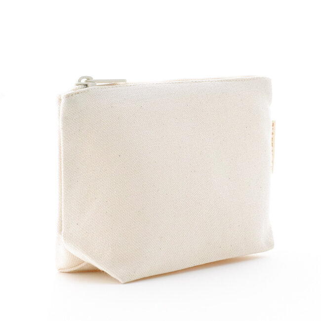 806 GRS tassen Make-up tasje S (18x12x6cm)- natural white - gerecycled katoen