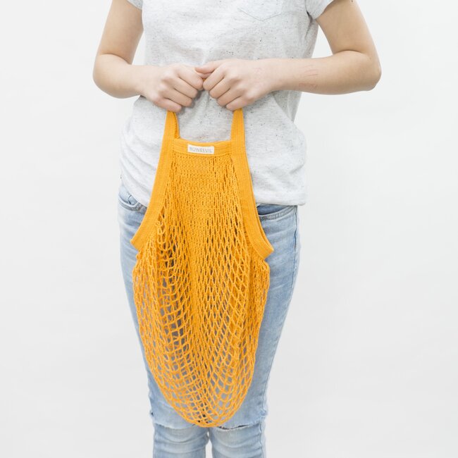 Nettas met korte hengsels - oranje - GOTS