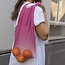 Net bag with short handles - fuchsia pink - GOTS